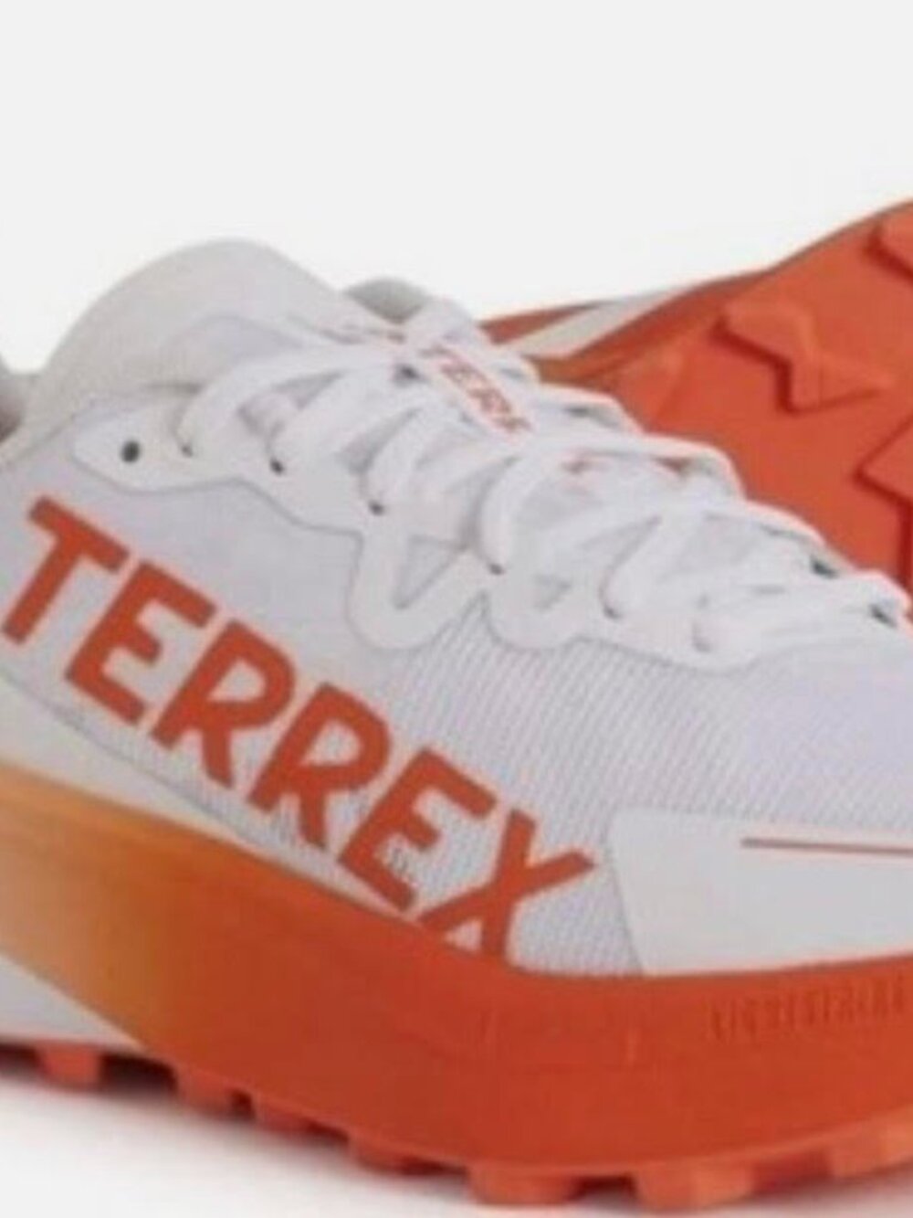 Men's Adidas Terrex Agravic 3 Trail Running Athletic Shoe White & Orange Sz 10.5